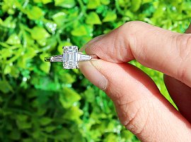 1.12 Carat Emerald Cut Diamond Ring