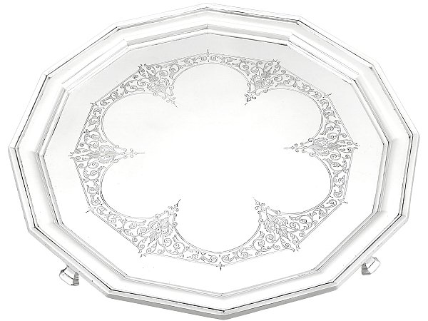 Four Foot Silver Salver for Sale