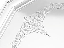 Four Foot Silver Salver detail 