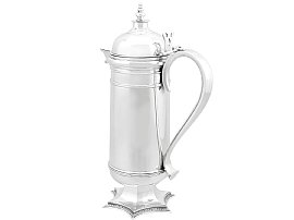 Arts and Crafts Style Silver Flagon