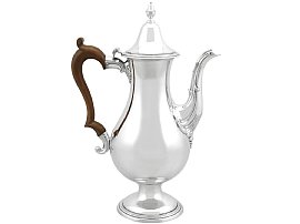 Georgian Newcastle Sterling Silver Coffee Pot; C8837