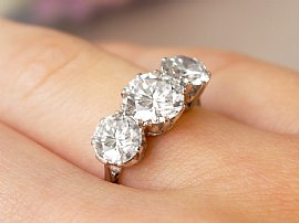 three stone engagement ring 