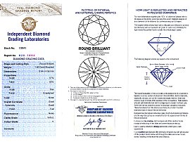 1940s Trilogy Diamond Ring in Platinum certificate 