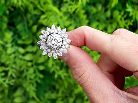 Vintage Large Diamond Cluster Ring for Sale