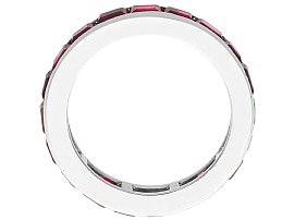 Baguette Cut Ruby Platinum Eternity Ring