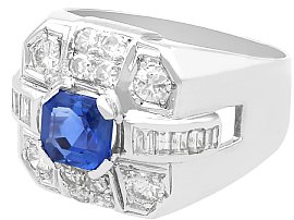 1950s Sapphire and Diamond Ring for Sale