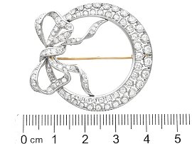 1930s Diamond Brooch size