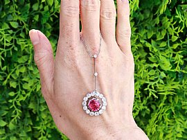 Pink Tourmaline Necklace Outside