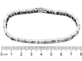 Black Onyx and Diamond Bracelet in Platinum size