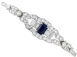 Art Deco 1.24ct Sapphire and 1.80ct Diamond Bracelet