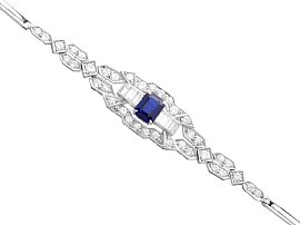 Art Deco Sapphire and Diamond Bracelet for Sale