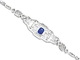 Art Deco sapphire and diamond bracelet reverse 