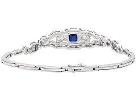 Art Deco Sapphire and Diamond Bracelet for Sale