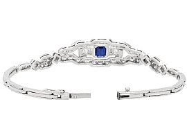 Art Deco Sapphire and Diamond Bracelet open