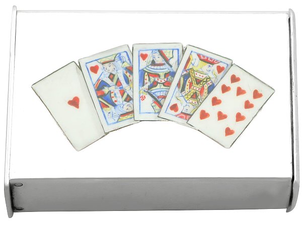 Silver Playing Card Vesta Case