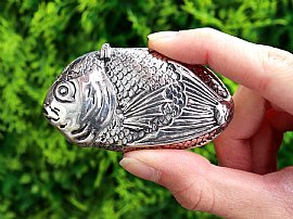 Rare Silver Fish Vesta Case outside 