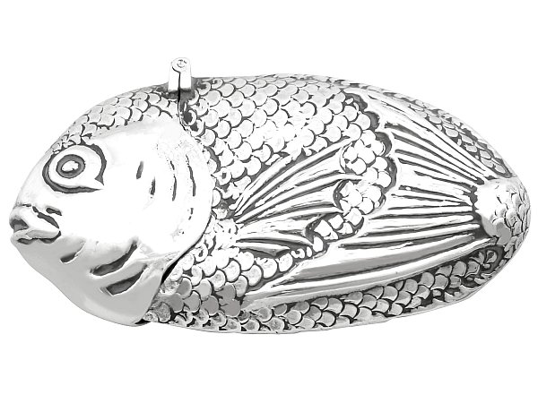 Rare Silver Fish Vesta Case