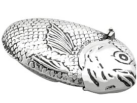 Rare Silver Fish Vesta Case