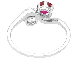 Platinum Ruby Twist Engagement Ring for Sale