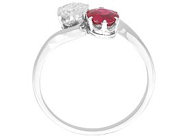 Platinum Ruby Twist Engagement Ring for Sale