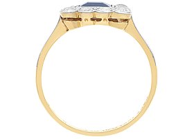 Low Set Diamond Sapphire Ring