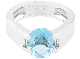 Cartier Aquamarine Ring in White Gold