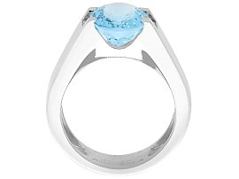 Cartier Aquamarine Ring in White Gold