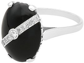 Art Deco Style Onyx Ring