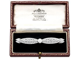 3.35ct Diamond and Platinum Brooch - Antique Circa 1925