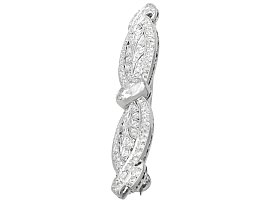 Horizontal Platinum Diamond Brooch Pin