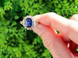 Cushion Cut Burmese Sapphire Ring for Sale