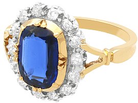 Cushion Cut Burmese Sapphire Ring