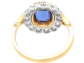 Cushion Cut Burmese Sapphire Ring