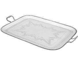 Victorian Silver Drinks Tray with Handles 