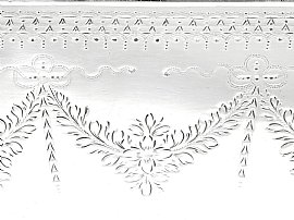 Victorian Silver Drinks Tray with Handles 