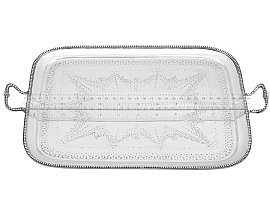 Victorian Silver Drinks Tray with Handles 