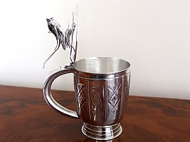 Arts and Crafts Silver Tankard open