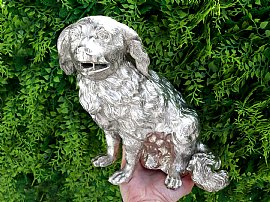 Silver Dog Sugar Box