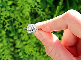 Small Art Deco Diamond Cluster Ring