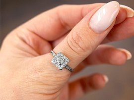 Antique Small Diamond Cluster Ring