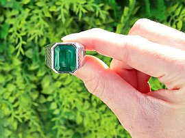 Chunky Emerald Ring by Theo Fennel for Sale