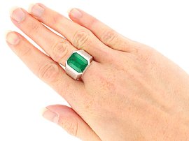 Chunky Emerald Ring by Theo Fennel for Sale