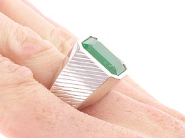 Chunky Emerald Ring by Theo Fennel for Sale