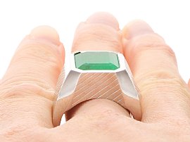 Chunky Emerald Ring by Theo Fennel for Sale