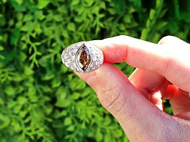 Marquise Brown Diamond Ring for Sale