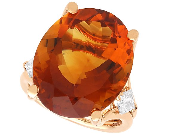 Oval Citrine Engagement Ring for Sale