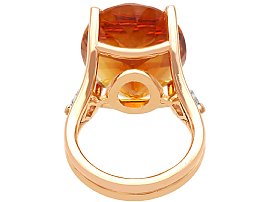 Oval Citrine Engagement Ring 