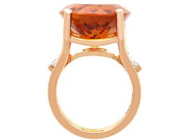 Oval Citrine Engagement Ring 