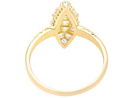 Marquise Cluster Ring in Yellow Gold for Sale