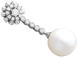 South Sea Pearl Earrings with Diamonds